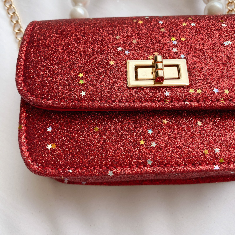 2021 New Summer Pearl Girls' Mini Bag Sequined Shoulder Bag Korean Casual All-Match Women Messenger Bag