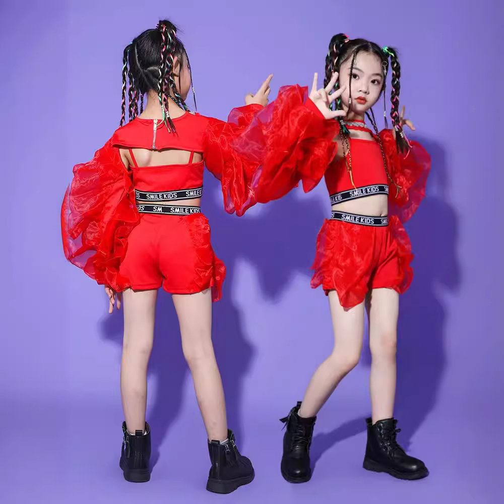 模特t台走秀时装女童时尚服装时髦儿童潮酷爵士演出服装六一儿童