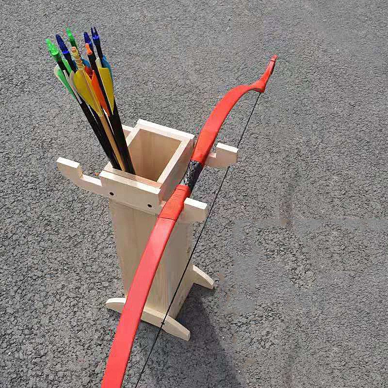 现货批发木质弓箭架木质箭筒室内箭馆射箭景区箭支摆放架弓箭配件