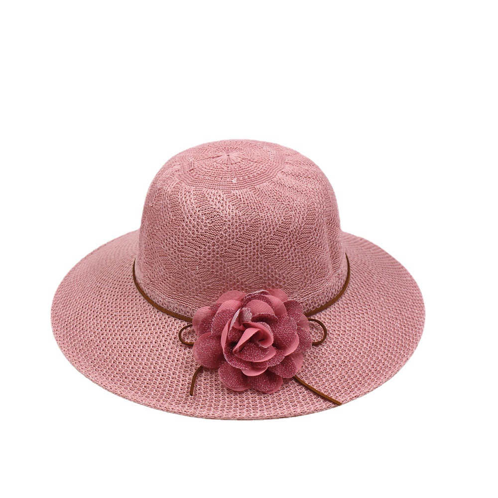 Middle-Aged and Elderly People's Hats Female Summer Mother Big Brim Sun Hat Bucket Hat Sun Hat Sun Protection Grandma Breathable Cool Hat Female