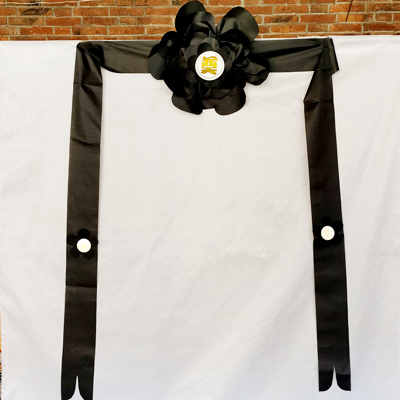 殡葬用品灵车车头花祭祀扎花殡仪馆车头花纸扎纸活河北厂家供应