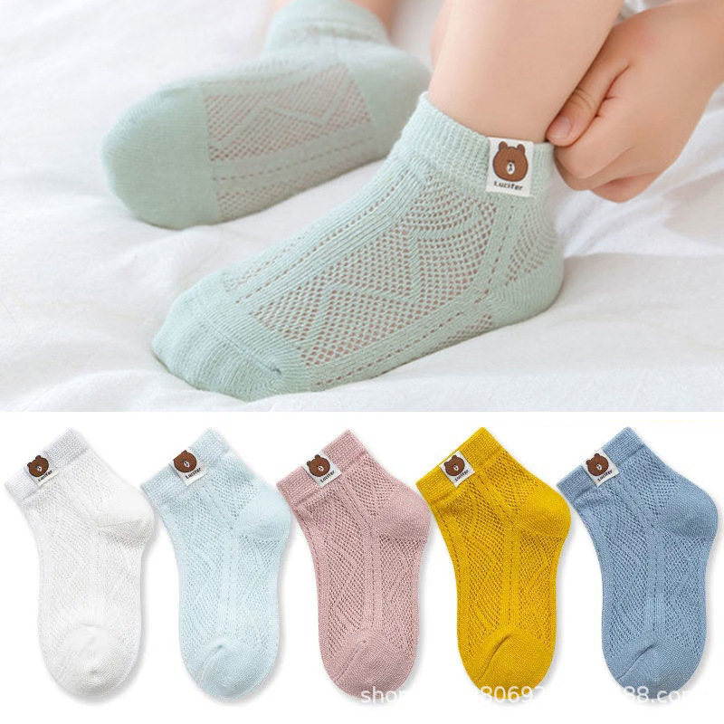 Mesh Breathable Ankle Socks Baby Toddler Girls Summer Socks Cross-Border Children's Socks Children's Socks Children's Socks Summer Thin Baby Socks