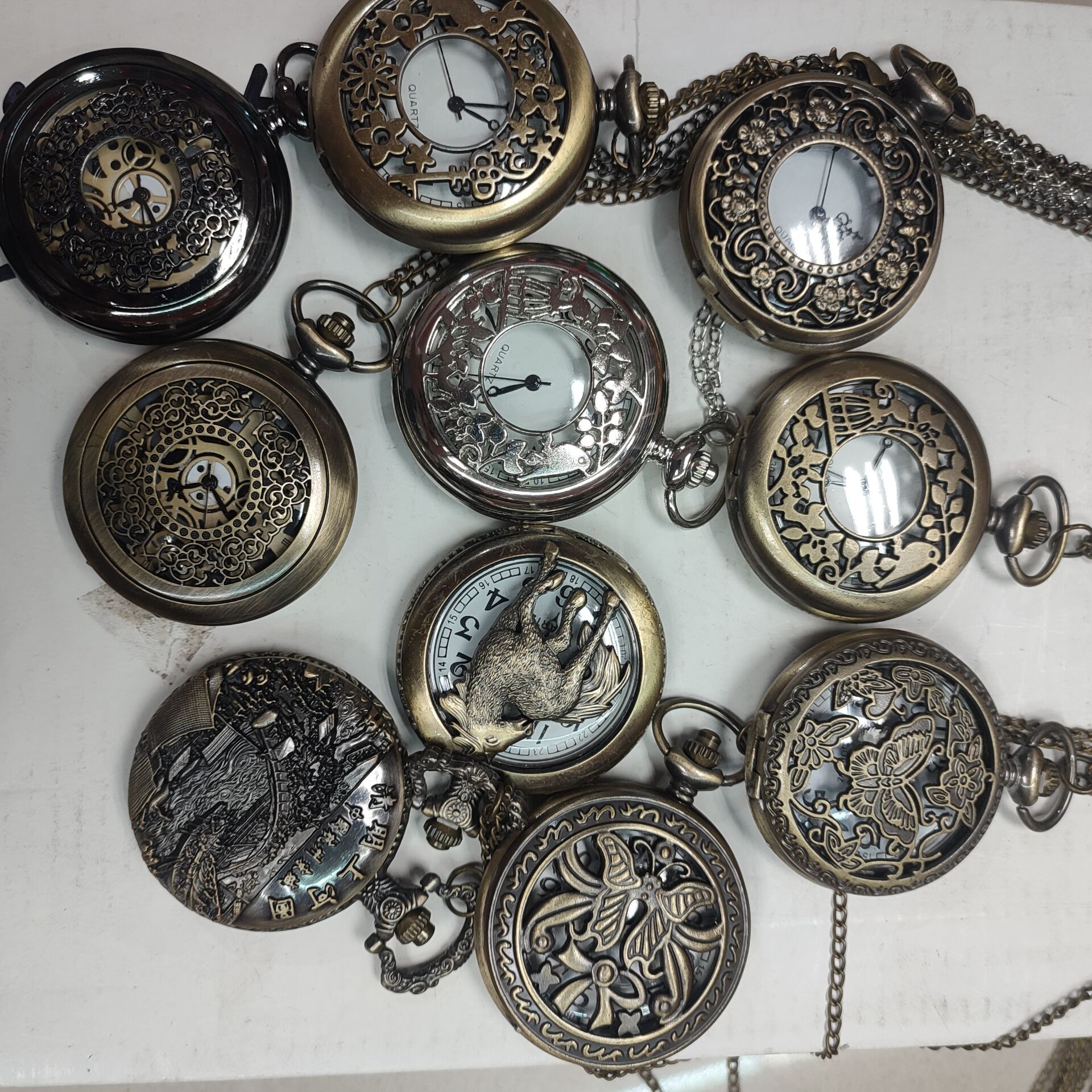 怀表 复古中国长城北京旅游景点纪念品饰品 男 女指针石英表挂表