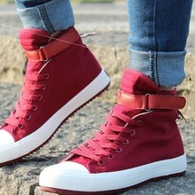 Men white high-top canvas shoes for man ordinary students sh