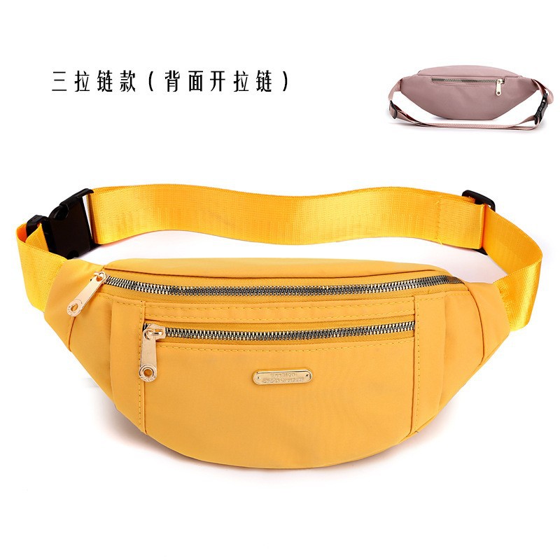 Candy Color Mobile Phone Waist Bag Men's Chest Bag Simple and Lightweight Small Shoulder Bag Women's Casual Sports Messenger Bag Men