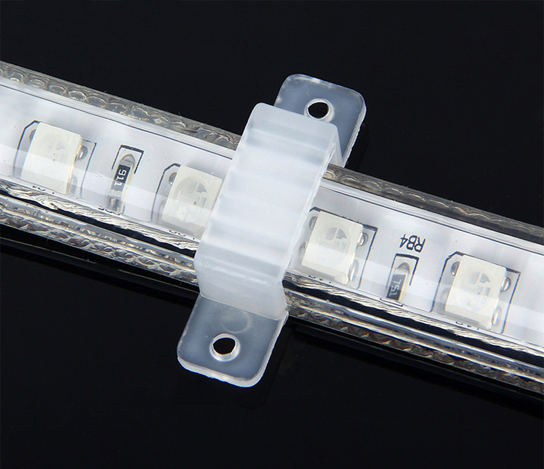 led高压灯带柔性霓虹软灯带圆形卡子尾帽卡槽七彩遥控rgb灯带配件