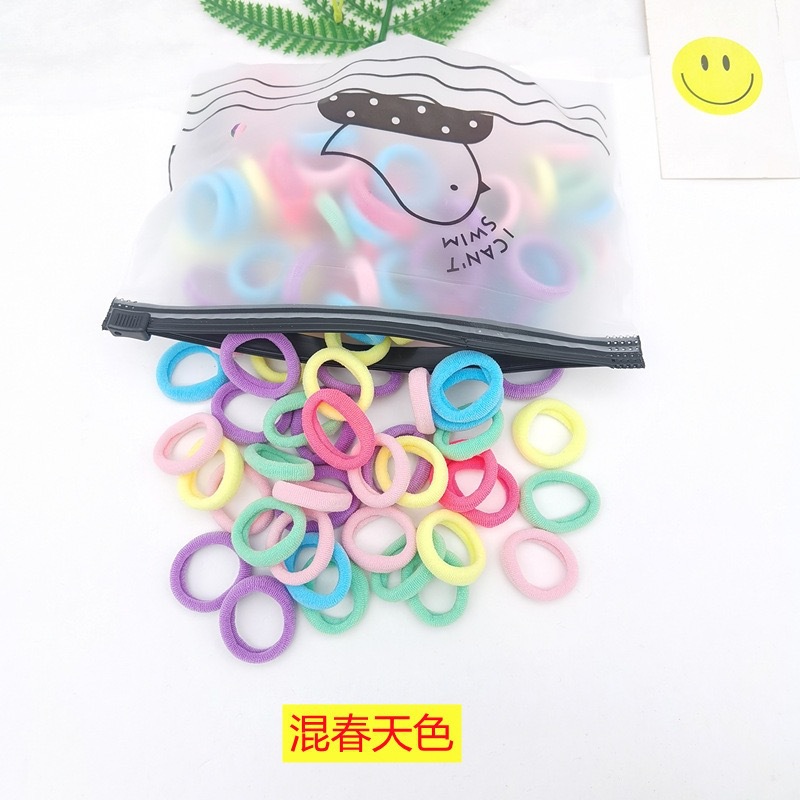 Colorful Basic Seamless Towel Ring Hair Rope Simple Ins Children's Hair Rope Korean Style Hair Band Hair Band