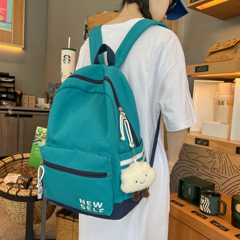 School Season Ins College Students' Backpack Female Korean High School Student Schoolbag Female College Style Mori Style Simple Backpack