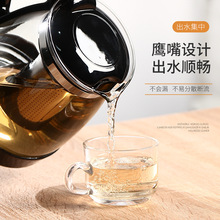 玻璃茶壶家用创意水壶花大容量带过滤冲茶器套装