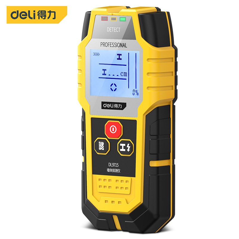 得力四合一墙体探测仪电线金属木材检测器混凝土墙面探测表dl9715