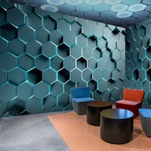 3D工业风科技感几何图案墙纸网咖酒吧ktv办公室前台背景墙布壁纸