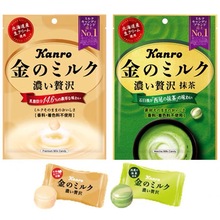 日本原装进口零食 kanro甘乐北海道特浓清香抹茶牛奶糖喜糖袋装