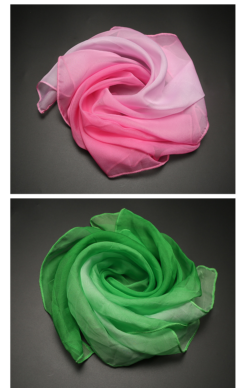 舞蹈丝巾纱巾表演手绢花胶州秧歌手帕舞蹈方巾正方形舞蹈考级道具