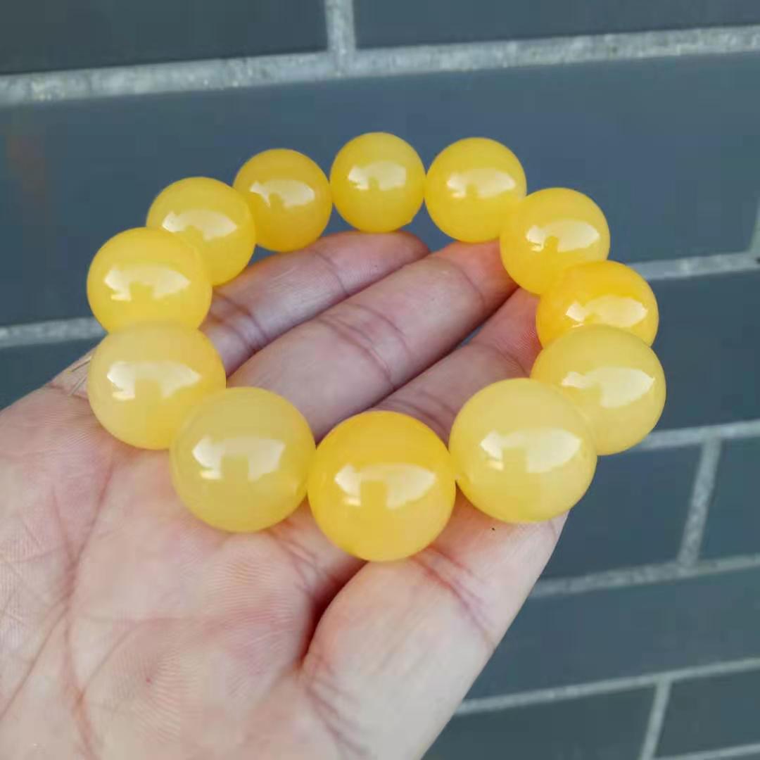 精美玉器新疆金丝玉手串金黄玉金丝玉黄龙玉手链石英岩玉厂家批发