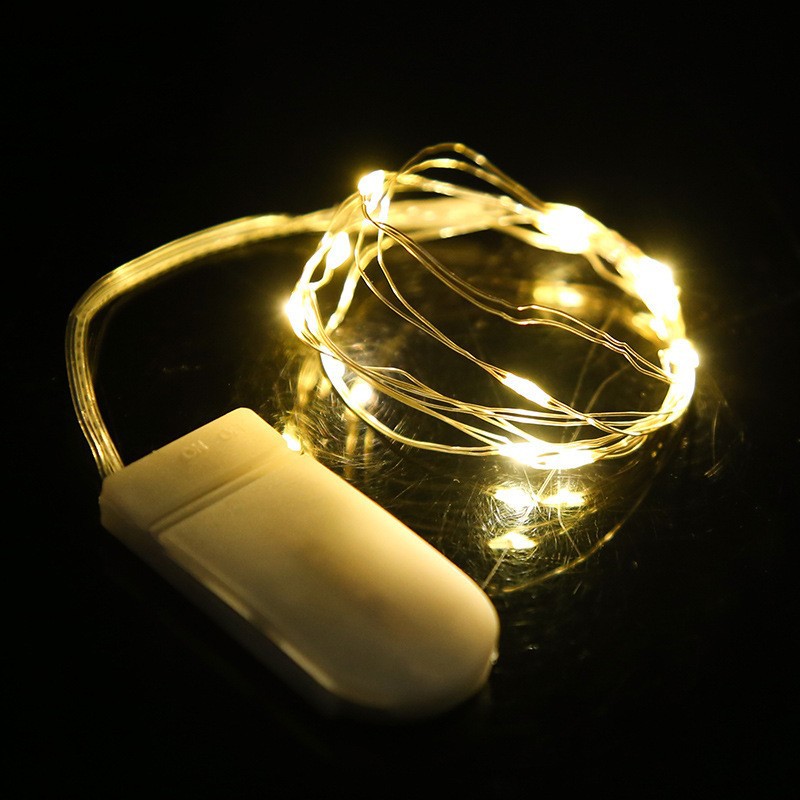 Led Lamp Wire Wholesale Bounce Ball Battery Box Night Market Lights Copper Wire Bottle Stopper Decorative String Lights Button Light Small Colored Lights