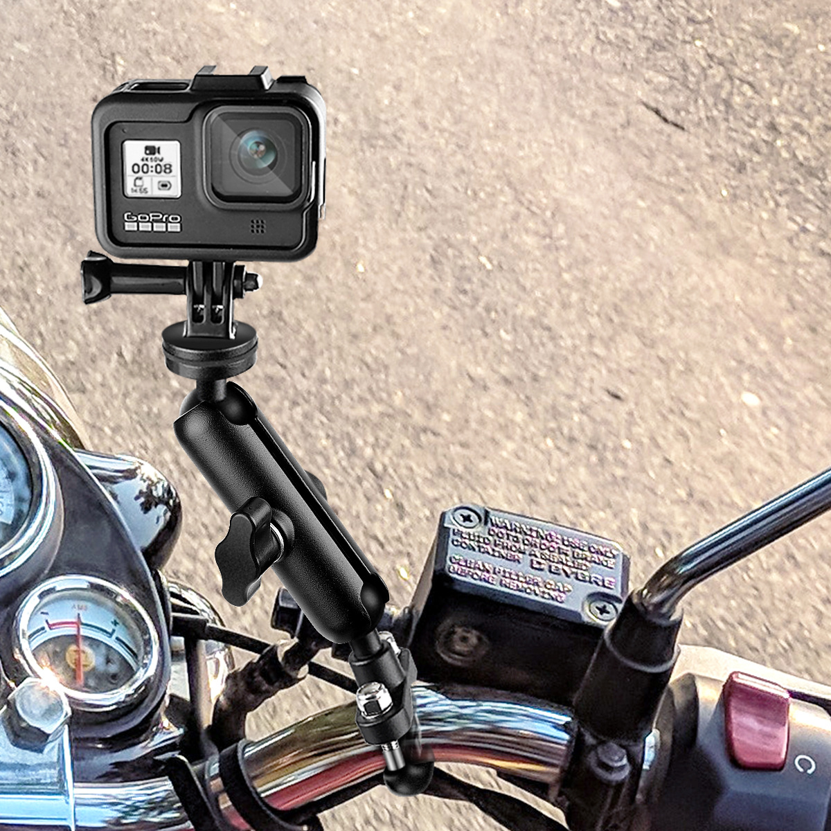 摩托车数码相机支架 电动车车载摄像机行车记录仪 运动相机DV支架