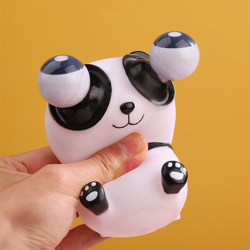 Best-Seller on Douyin Decompression Toy Squeeze Eye Panda Doll Pinch Lecon Funny Trick Decompression Vent Doll