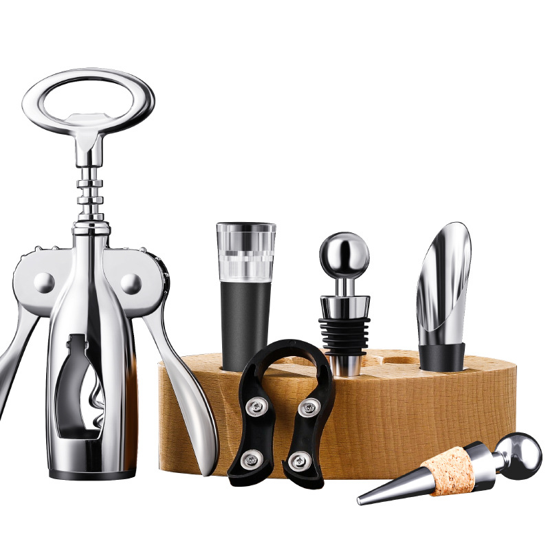 Wine Corkscrew Qi Beer Screwdriver Multi-Functional Wine Wine Opener Tool Merchant Home Gift Box Set Delivery