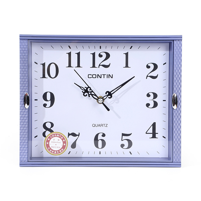 Kangtian New Home Fashion High-End Clock Wall Clock Living Room Punch-Free European Entry Lux Clock Factory Wholesale