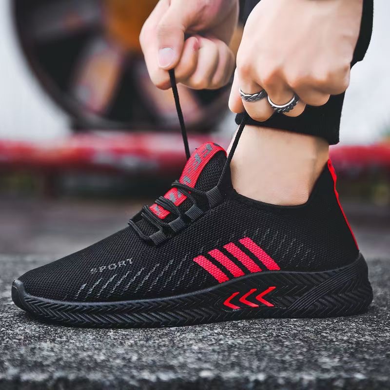 2023 New Men's Sports Running Shoes Soft Bottom Comfortable Casual Middle-Aged and Elderly Walking Shoes Old Beijing Cloth Shoes Foreign Trade