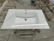 27IK岩板无缝衔接台下盆陶瓷盆嵌入式洗手间洗脸盆