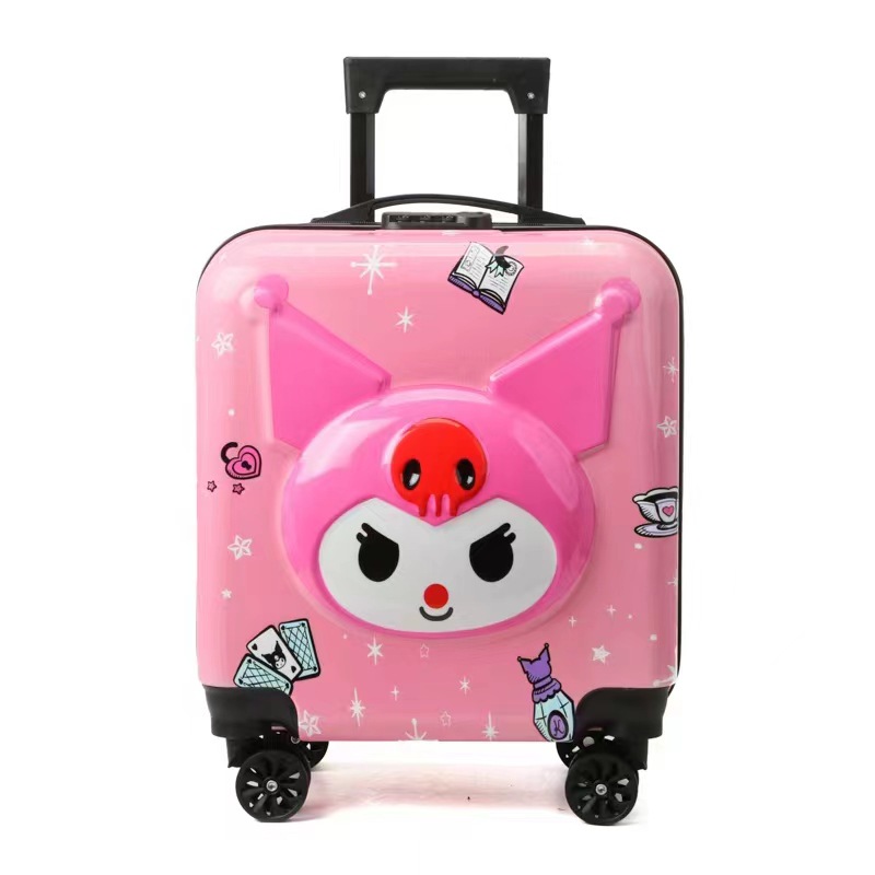 Factory Wholesale New Children's Luggage Retractable Draw-Bar Luggage Universal Wheel Cute Cartoon Trolley Case