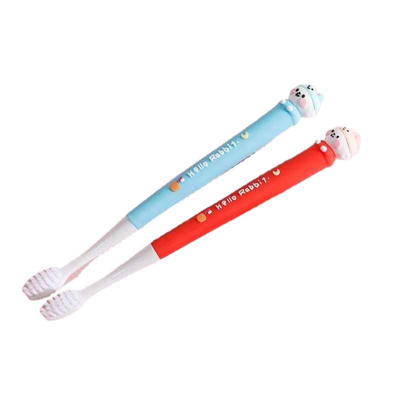 Children's Cartoon Toothbrush Children's Cleaning Toothbrush Cute Doll Soft-Bristle Toothbrush Portable Toothbrush Factory Wholesale