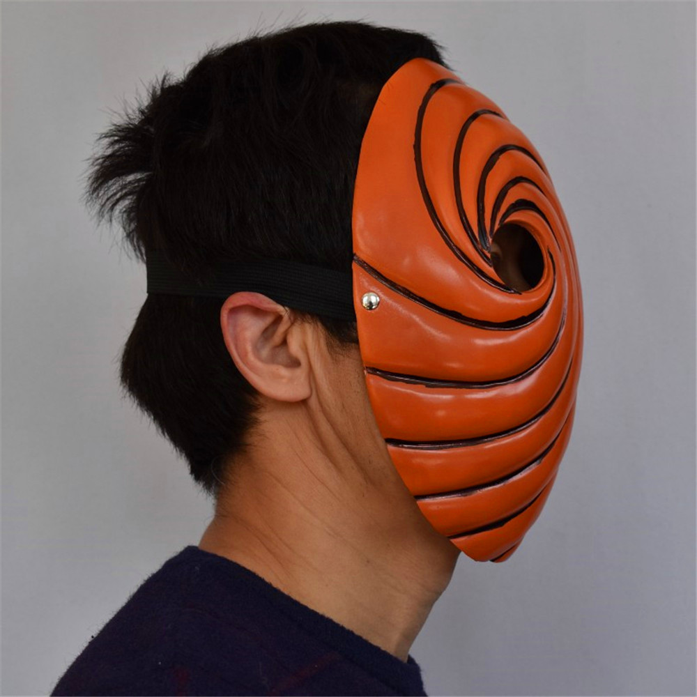 火影忍者面具狐忍面罩乳胶头套公漩涡鸣人脸谱宇智波带土阿飞斑晓