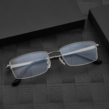 丹阳49120新款纯钛商务近视眼镜 超轻钛架加宽可配度数眼镜架镜框