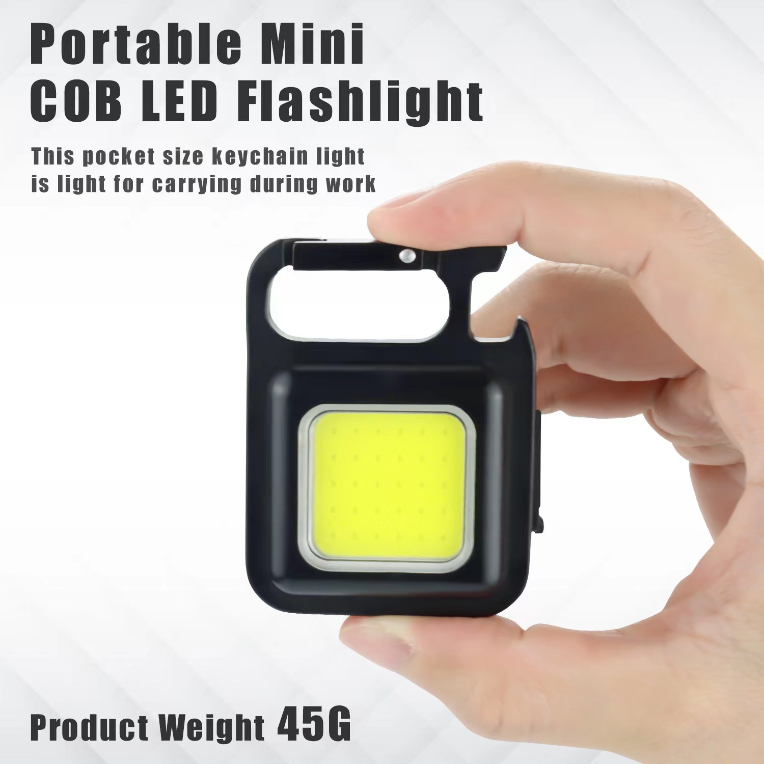 amazon outdoor camping usb mini keychain light cob working magnetic suction light car maintenance light household