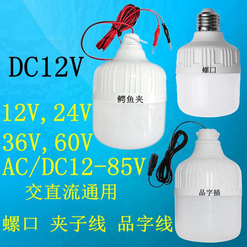 LED低压球泡灯  12V直流24V.36.60V AC/DC12-85V电瓶车球泡