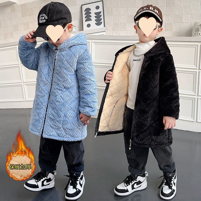新款男童洋气帅气儿童韩版罩衣棉袄外套耐脏冬季保暖厚时尚-阿里巴巴