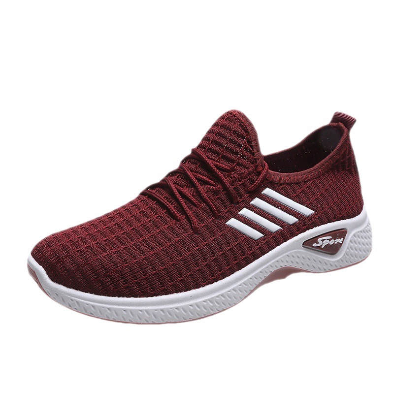 Foreign Trade 2023 New Women's Shoes Spring and Autumn All-Match Breathable Flying Woven Women's Comfort and Casual Trendy Shoes Women's Sneaker Running