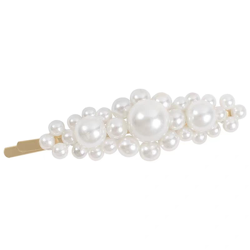 Pearl Hairpin Wholesale Women's South Korea Simple Gold Retro Barrettes Flower Barrettes Side Clip Handmade Headwear Hair Accessories