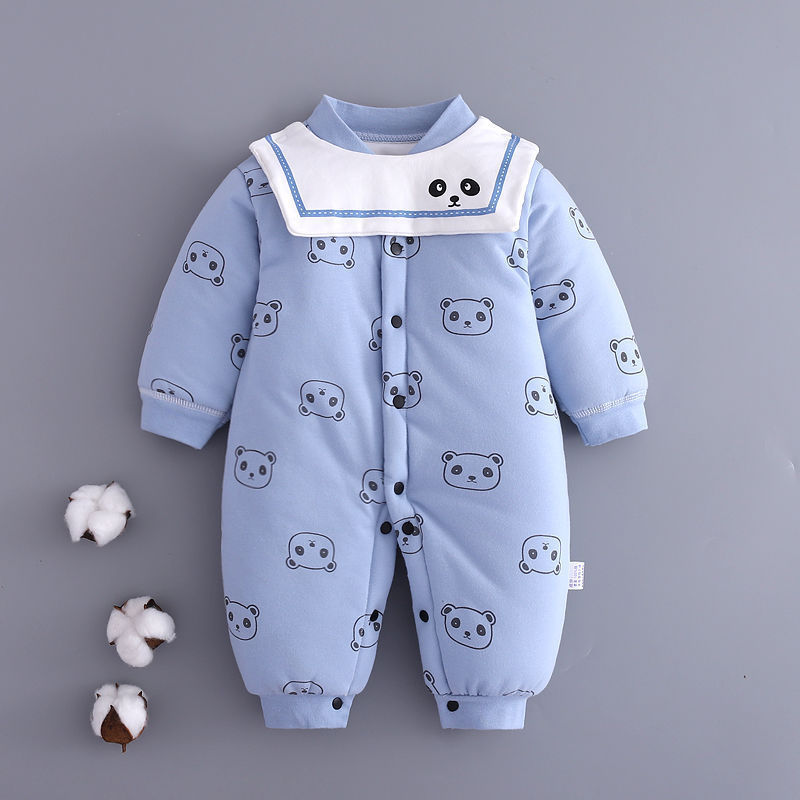 小童泰婴儿儿衣服连体衣宝宝哈衣爬服男婴女秋冬装保暖纯棉加厚棉