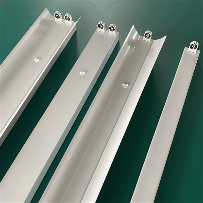 t8led灯管支架1.2米单双管三管黑板灯带罩带开关led工程支架