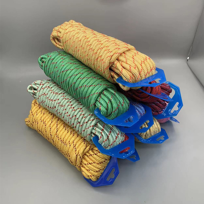 Factory Wholesale Bold Multi-Functional Wind and Skid Nylon Outdoor Clothesline Nylon Core Woven Binding Rope