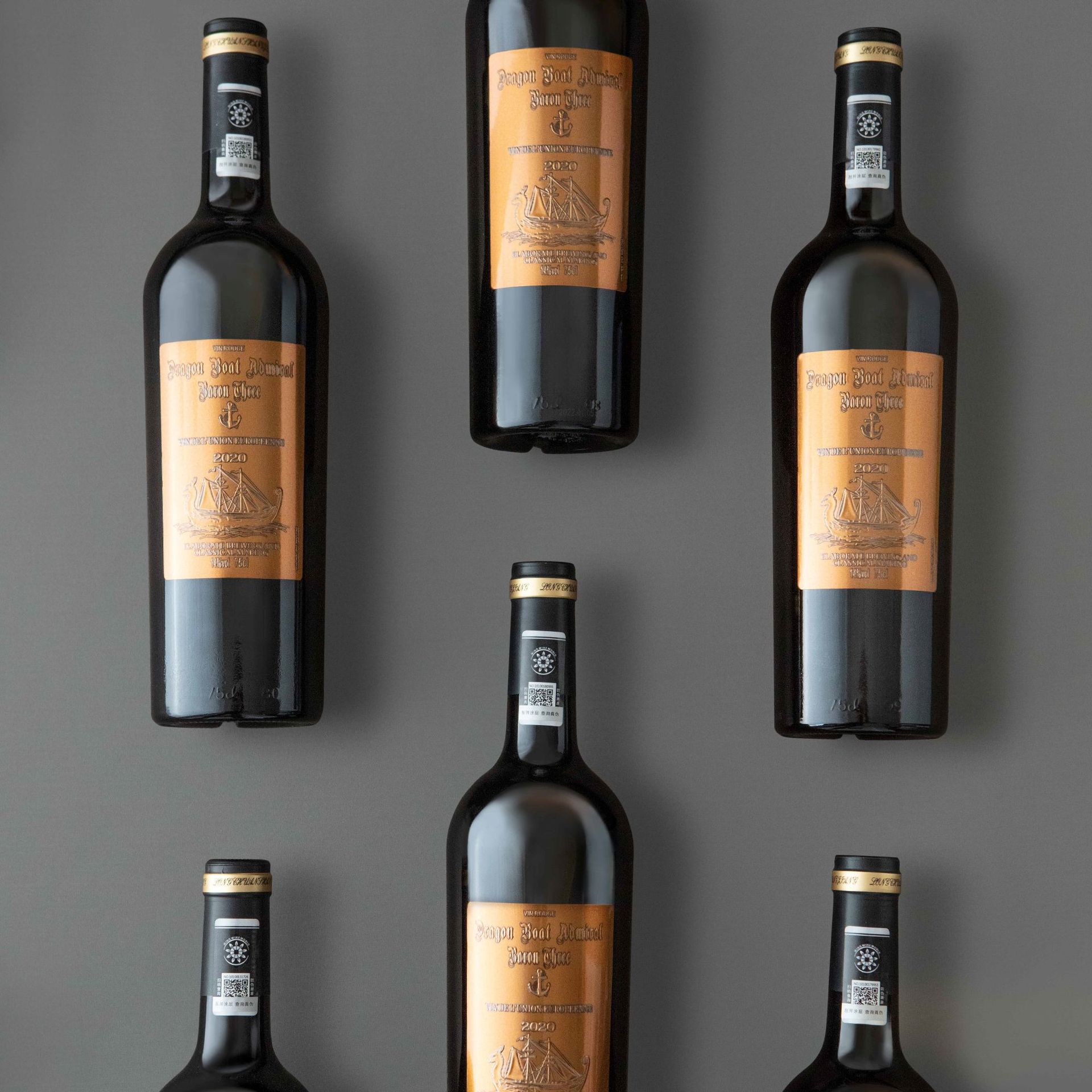 【珍珠棉礼盒装】法国龙船上将原瓶进口红酒 男爵三号干红葡萄酒