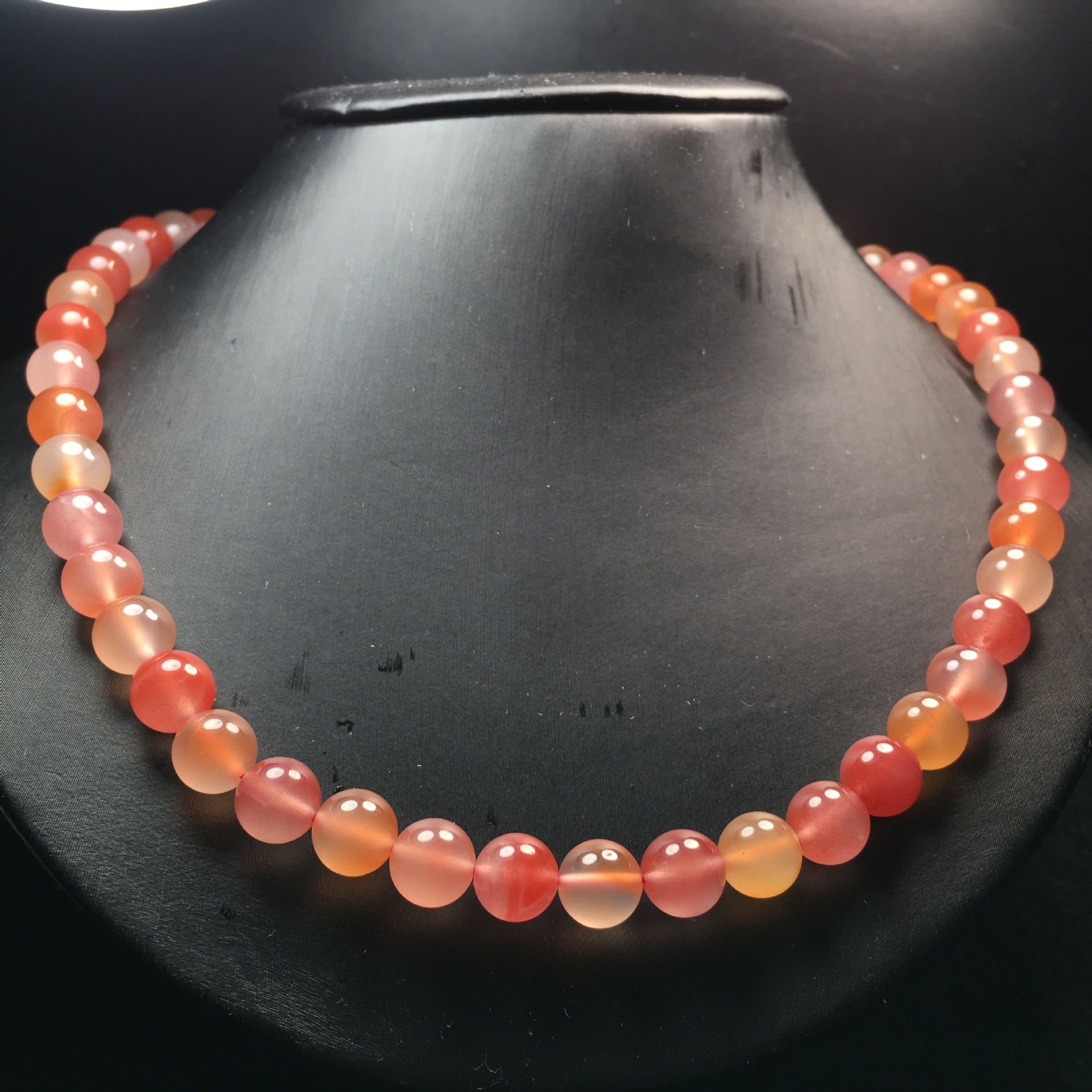 漏精品天然保山南红冰红糖果色项链小清新女送礼厂家直批直播货源