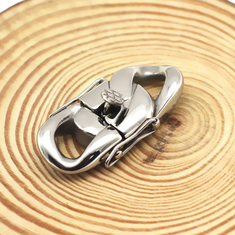 现货不锈钢手链扣古巴牛仔扣链扣 时尚按扣项链饰品扣古巴扣配件