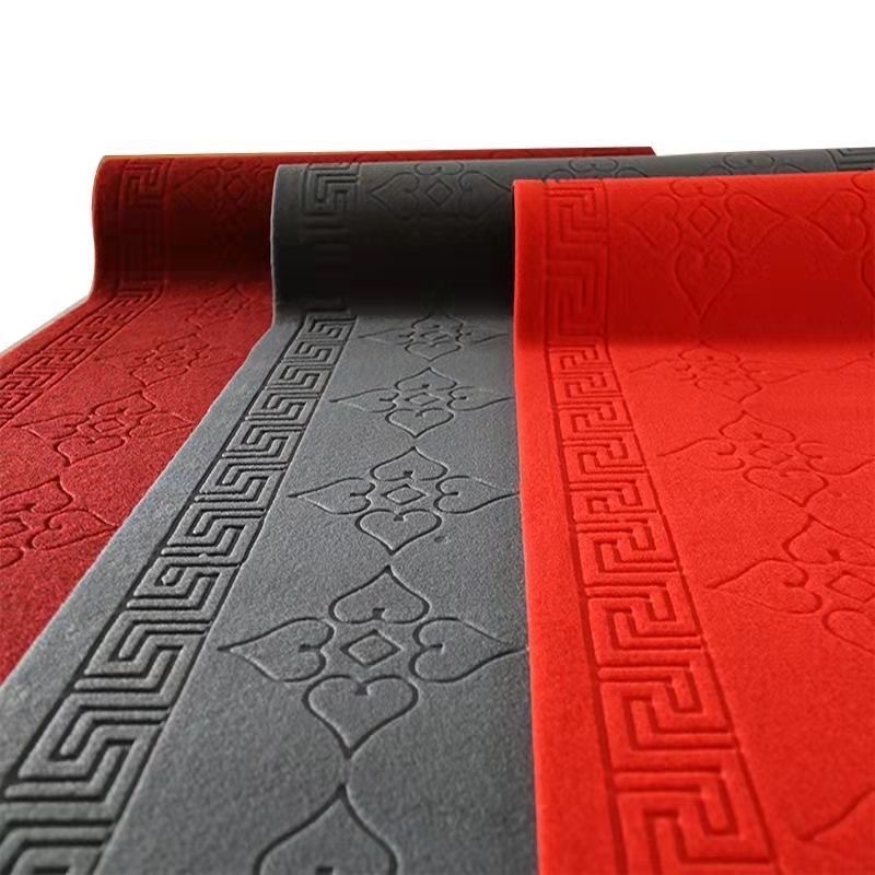 red sun embossed floor mat printed carpet hotel living room kitchen bathroom pvc non-slip mat living room foot mat door mat