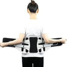 新款热压护腰带透气护腰可调节支撑腰部固定带健身钢板支撑护腰带