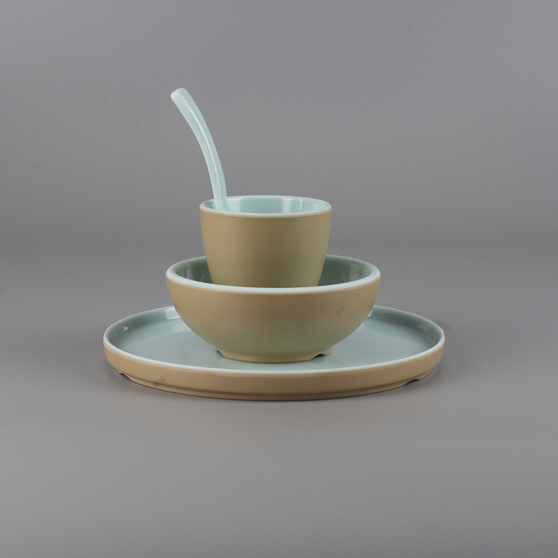 定制二掌柜仿瓷密胺餐具a5材质酒店餐饮摆台logo摆台餐厅四件套