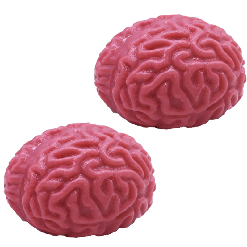 Cross-Border TPR Soft Rubber Brain Halloween Stress Ball Funny Creative Spoof Stress Ball Novelty Toys