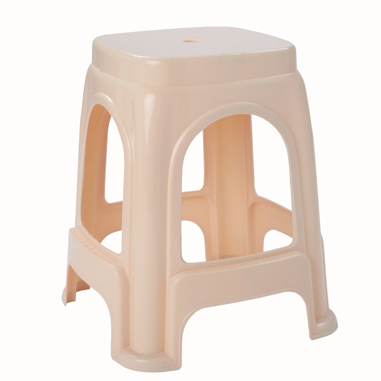 Nordic Thickened Plastic Stool Household High Stool Dining Table Chair Living Room Stacked Adult Square Stool Simple Bench Wholesale
