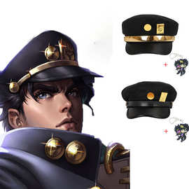 jojo的奇妙冒险承太郎帽子金属徽章个性百搭学生帽鸭舌帽现货
