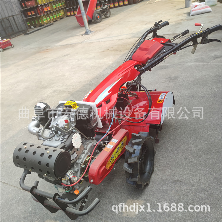 自走式翻地松土机 四驱水田旋耕机 柴油直连微耕机-阿里巴巴