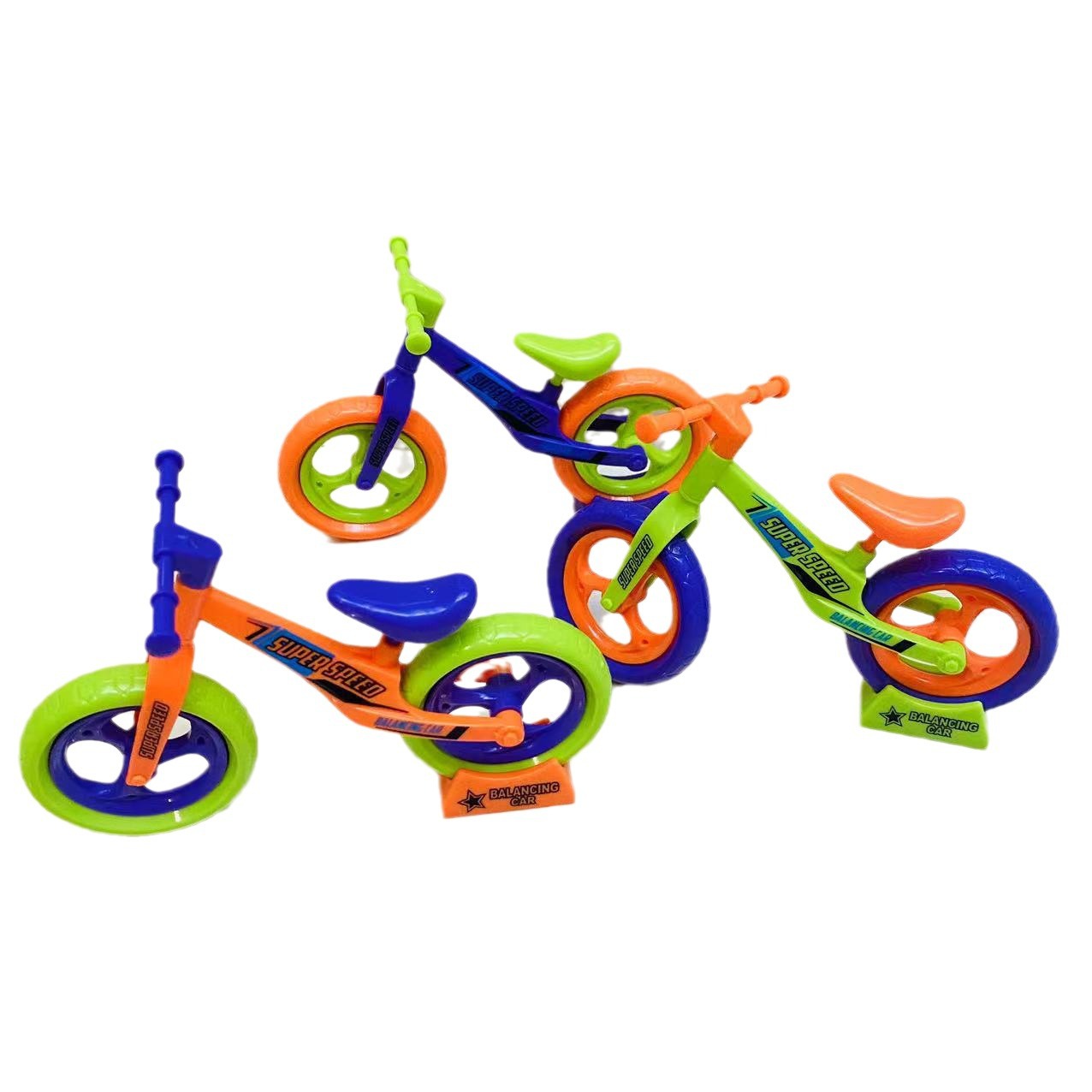 爆款新萝卜刀拼装车平衡车迷你自行车摆件儿童积木玩具小礼物批发