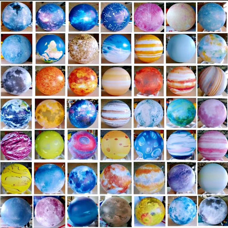 充气发光八大行星悬挂星球表情包闭气pvc笑脸空飘升空卡通气模