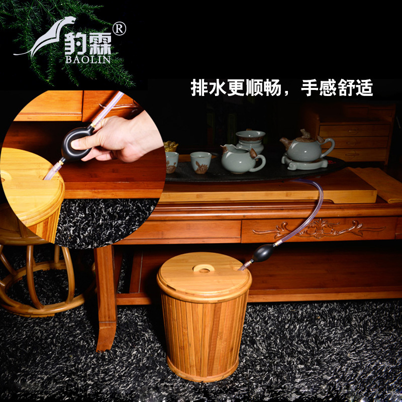 茶盘排水管带吸水球硅胶转接头茶台茶几出下水管功夫茶具配件